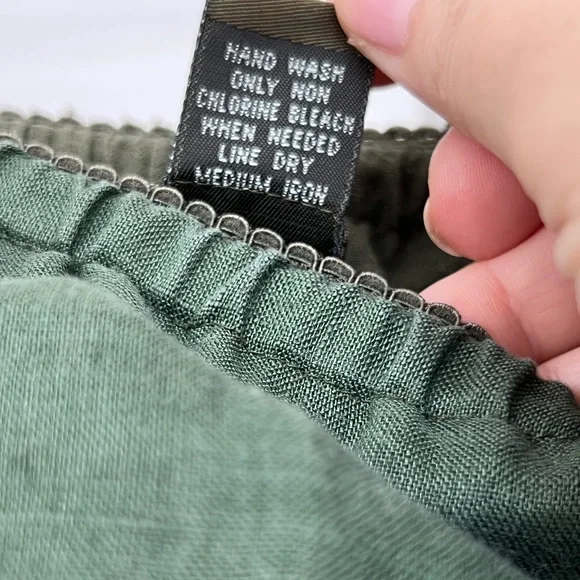 Anthropologie linen and cotton maxi skirt green medium - Picture 6 of 7